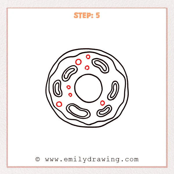 how to draw an animal cell - Step 5: More small organelles are added to balance the animal cell interior.